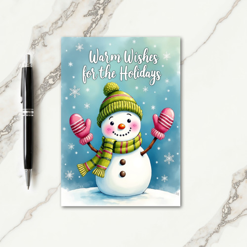 Whimsical Winter Snowman Card thumbnail