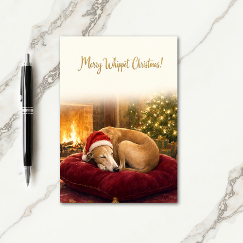 Whippet Christmas Card