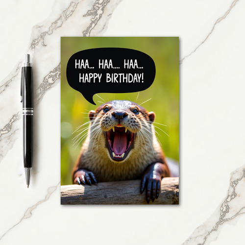 Whiskered Birthday Card