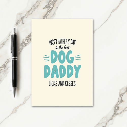 Whiskered Fathers Day Dog Card