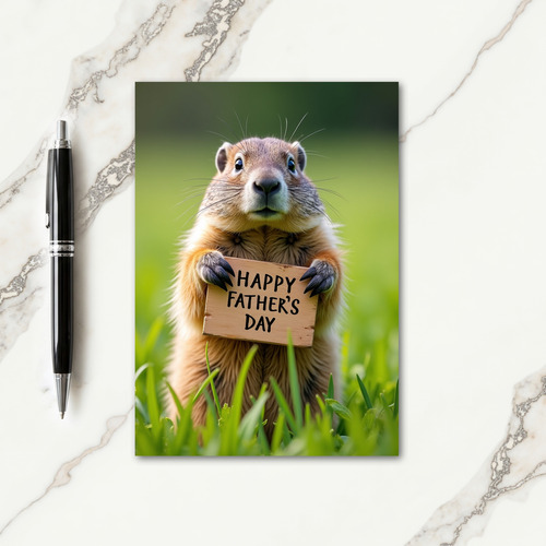 Whiskered Fathers Day Friend Card