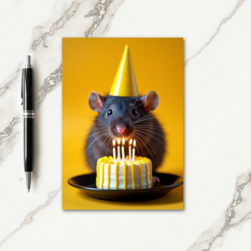 Whiskered Pet Birthday Card