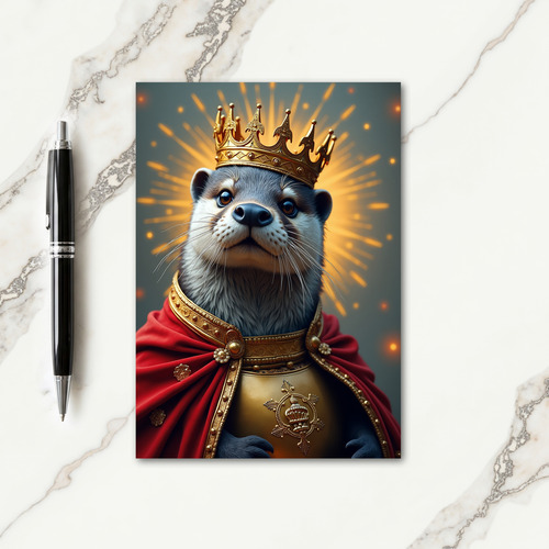 Whiskered Royal Birthday Card
