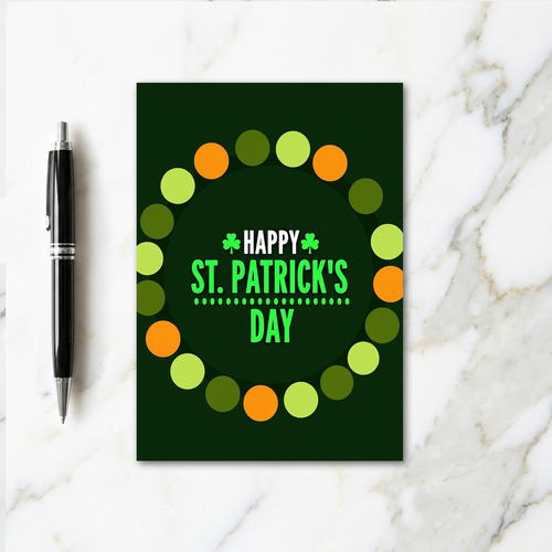 White And Green Luck Card