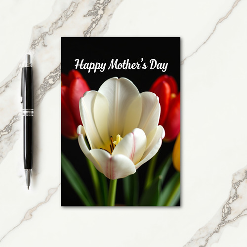 White And Pink Flower Card