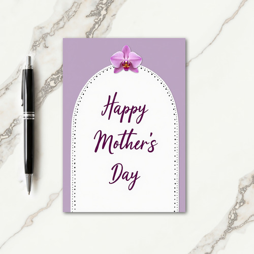 White And Purple Mothers Day Card