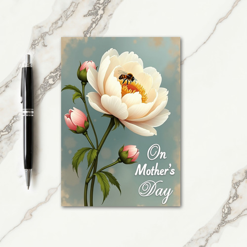 White Bloom Day Card