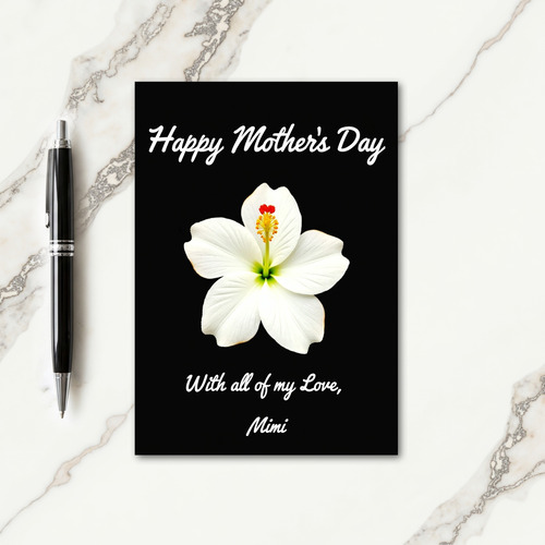 White Bloom Mothers Day Love Card