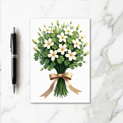 White Blooms Elegant Gift Card