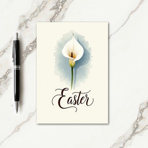 White Blossom Easter Card