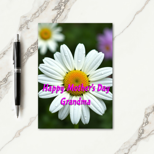 White Blossom Mothers Card