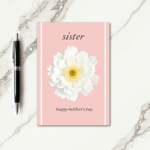 White Blossom Sisters Day Card
