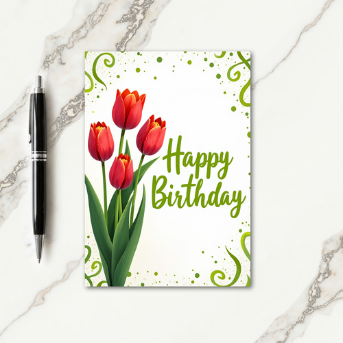 White Canvas Birthday Card