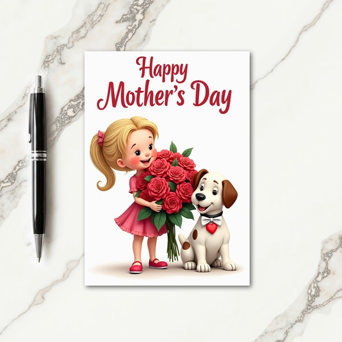 White Canvas Mothers Day Card