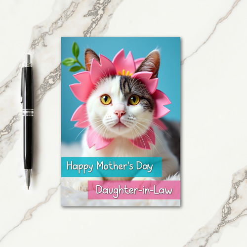 White Cat Mothers Day Card