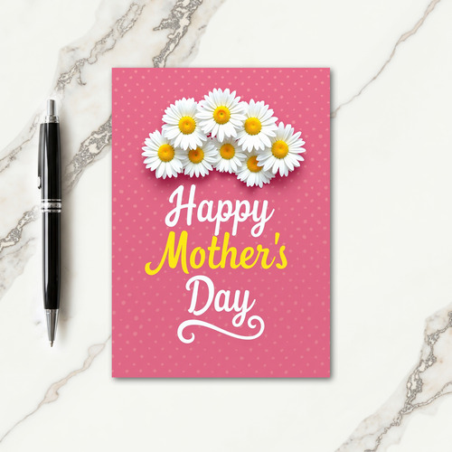 White Daisies Mothers Day Card