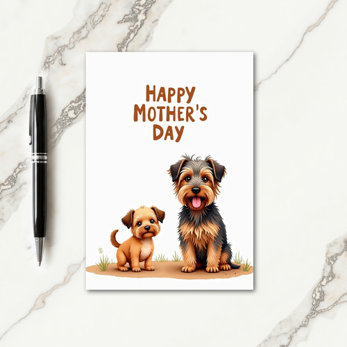 White Dogs Pattern Card