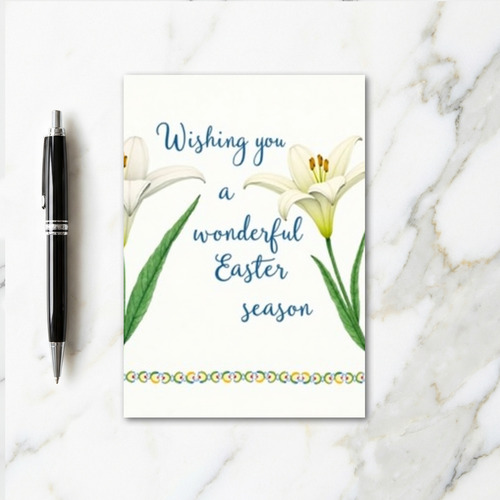 White Floral Greeting Card