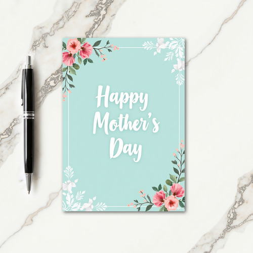 White Floral Mothers Art Card