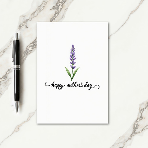 White Floral Sprig Card