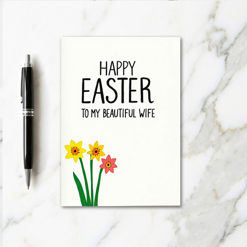 White Floral Springtime Wishes Card