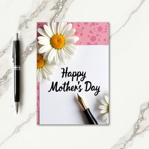 White Flower Mothers Card