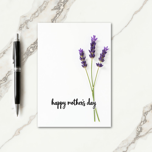 White Flower Pattern Card