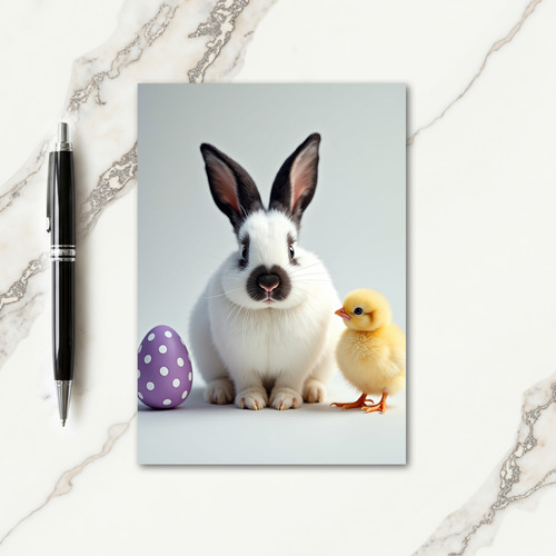 White Friend And Egg Card