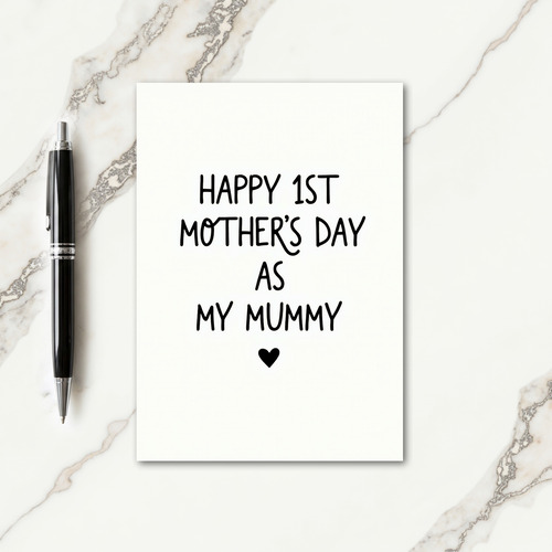 White Heart First Mothers Day Card
