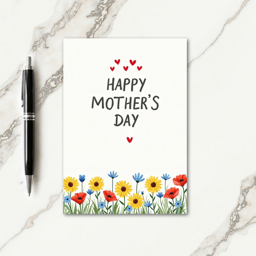 White Heart Pattern Card