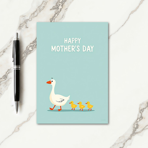 White Hen And Chicks Day Card