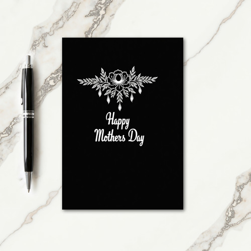 White Mothers Day Script Card