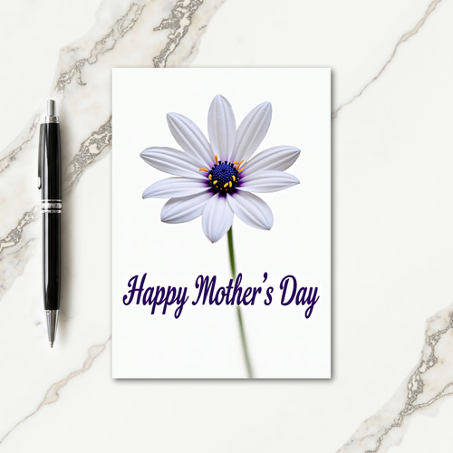 White Petal Mothers Day Card