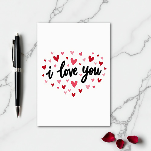 White Romantic Love Card