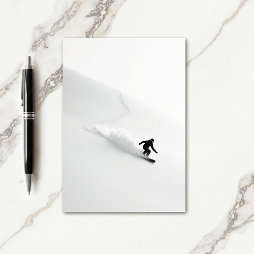 White Snow Birthday Card