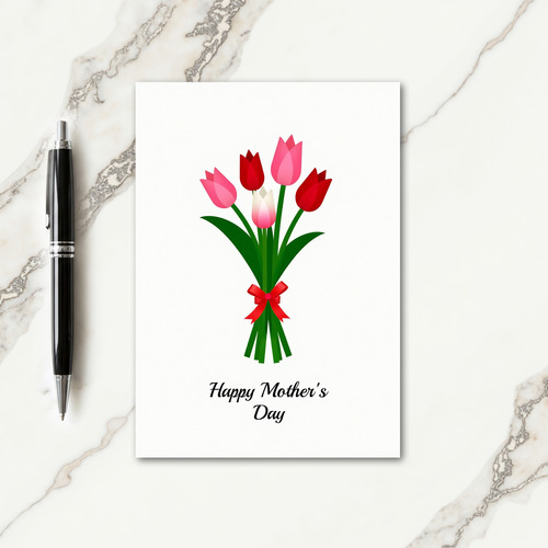 White Spring Flowers Card