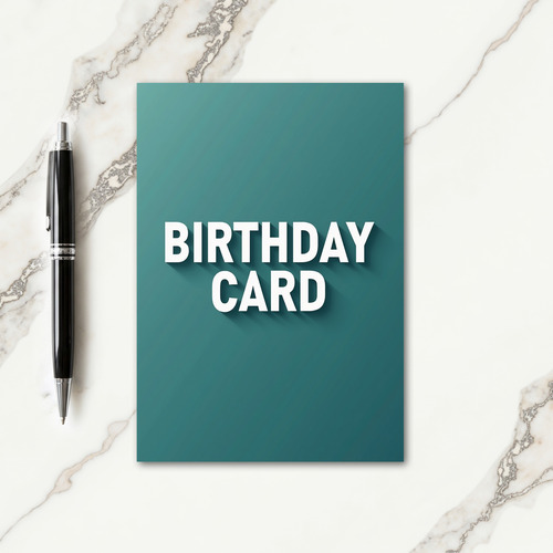 White Type Birthday Card