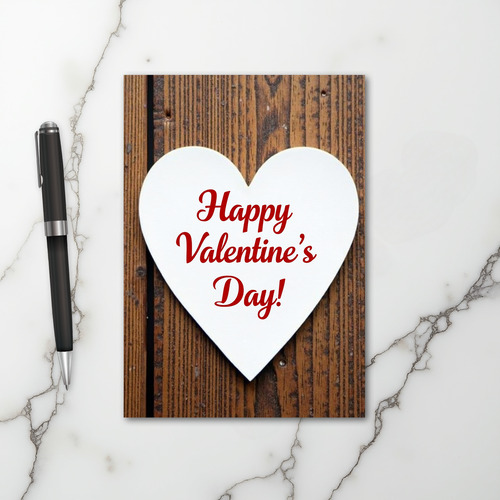 White Valentines Day Card