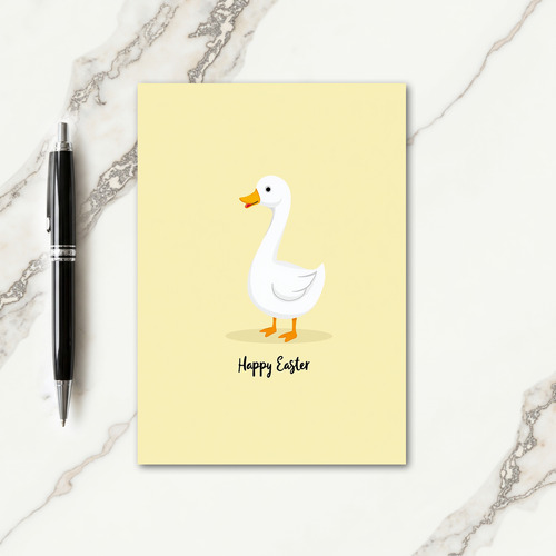 White Waterfowl Easter Card