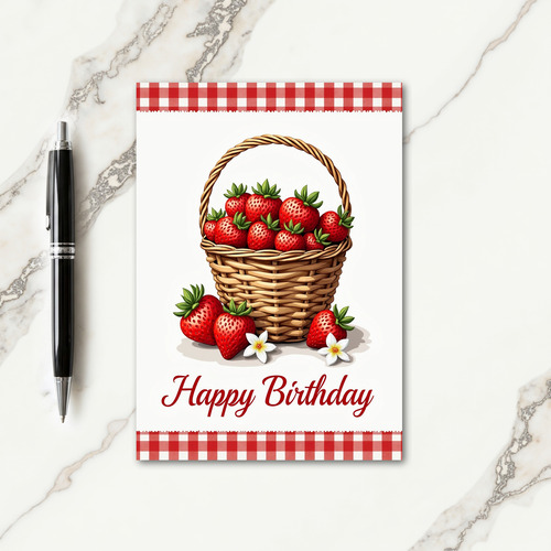 Wicker Berry Birthday Card