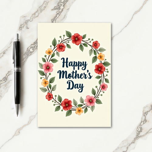 Wife Floral Love Message Card