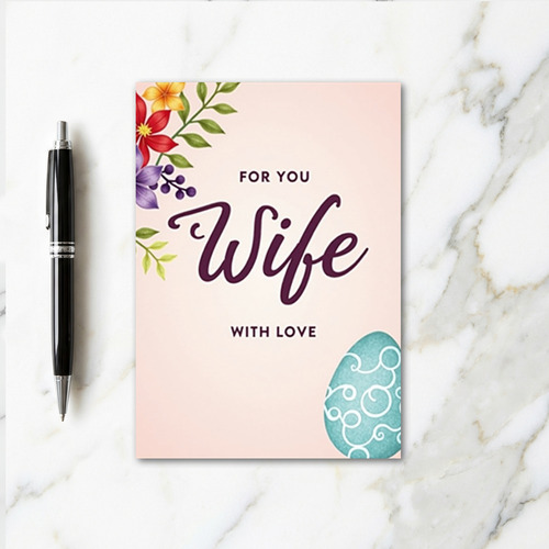 Wife Floral Watercolor Card