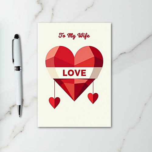 Wife Love Romantic Heart Card