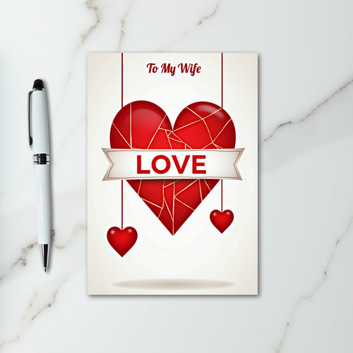 Wife Romantic Love Heart Card
