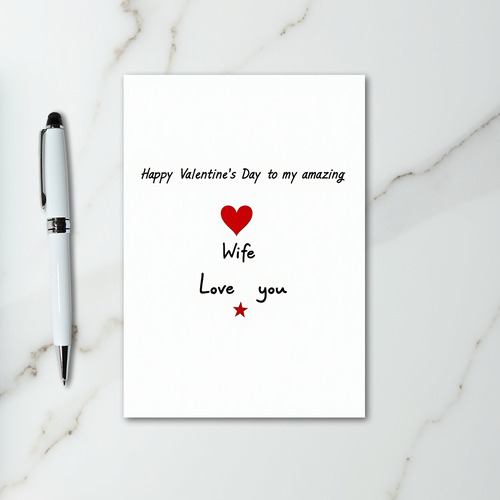 Wife Valentines Day Love You Card
