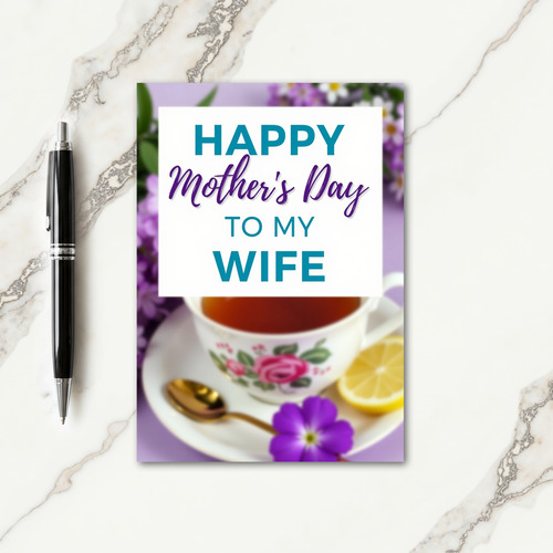 Wifes Golden Spoon Mothers Day Card
