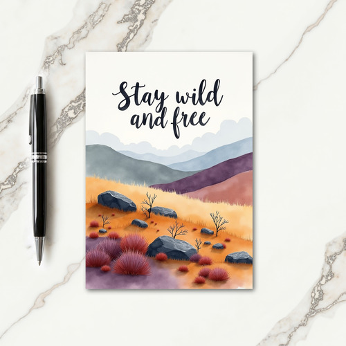 Wild And Free Birthday Card