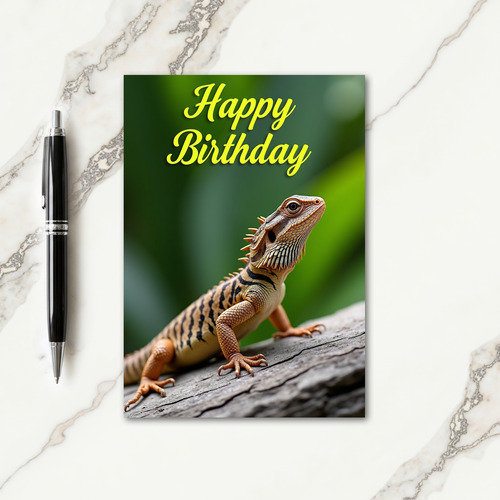 Wild Birthday Lizard Card