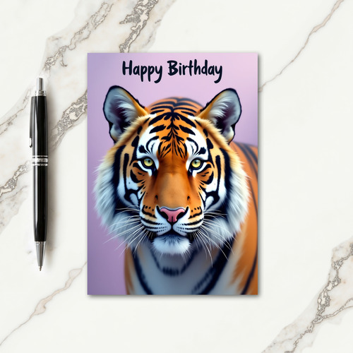 Wild Cat Birthday Card