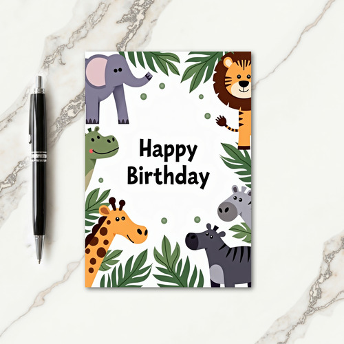Wild Creatures Birthday Card